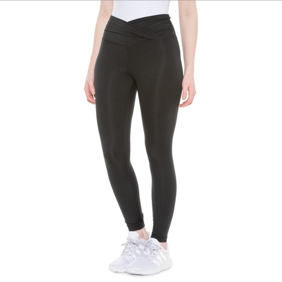 Yogalicious Lux Women’s Crosstown High Rise Ankle Tight Black Leggings - Picture 1 of 11
